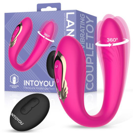 InToYou Lanty 360 Swinging & Vibrating Couple Toy with Remote Pink