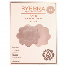 Bye Bra Silk Nipple Covers XL Nude 3 pairs
