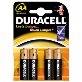 Battery Alkaline Duracell AA 4 pack