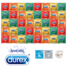 Durex Fruity Mix Package - 40 Durex Condoms 2x + Lubricant + Pasante Ultra Thin Sagami Original 0.02 As a Gift