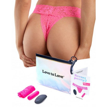 Love To Love Secret Panty 2 Panty Vibrator with Remote Control Pink
