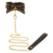 Taboom Vogue Studded Collar and Leash Black-Gold