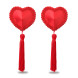 LoveToy Reusable Red Heart Tassels Nipple Pasties
