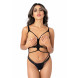 Daring Intimates Strappy Open Cup Body Black