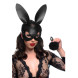Tailz Bunny Tail Anal Plug and Mask Set Black