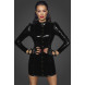 Noir Handmade F246 Short PVC Dress Fastened in the Front with Gold Clasps