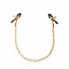 Fetish Fantasy Gold Chain Nipple Clamps - zlaté svorky na bradavky s řetízkem