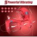 SuperLove Rose Triple Vibrating Cock Ring with Clitoral & G-Spot Stimulation & Remote Red
