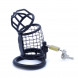 Kiotos Steel Chastity Cage Squares Black