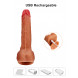 Paloqueth Realistic Dildo Vibrator with with 5 Shocks & Rotations Skin